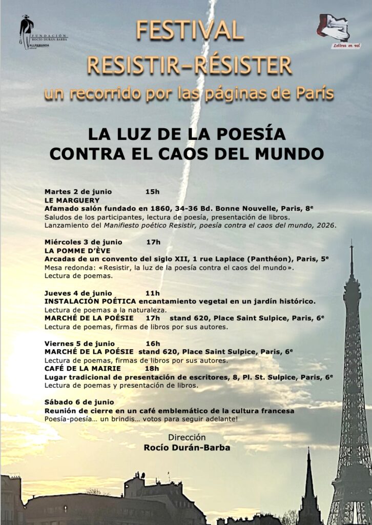 Festival de poésie "Résister"dans le cadre du marché de la poésie avec la participation de Blaise Oberson